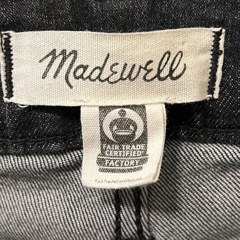 Madewell The Perfect Vintage Crop Jean in Sumner Wash Black High Rise Size 26